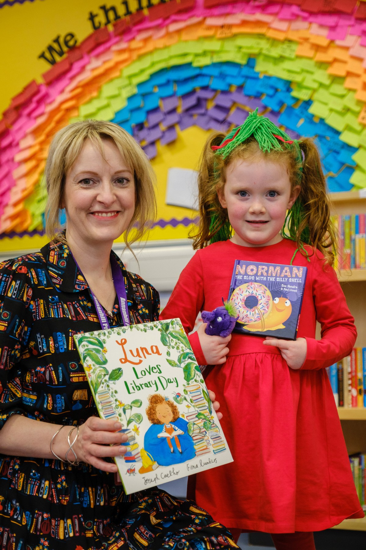 Parent helper Katherine Duff with Flora