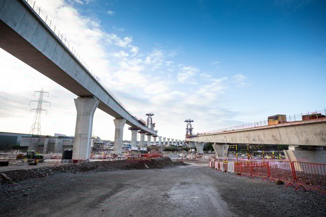 Water Orton viaducts under construction Jan 2026