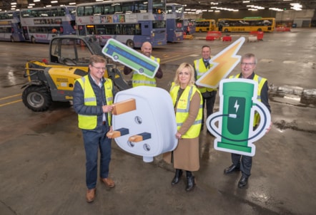 Electric transformation of First Bus Oldham depot gets underway