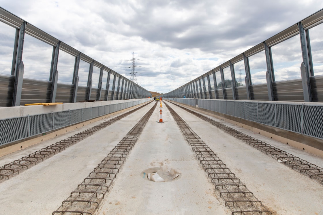 On the deck of the Colne Valley viaduct July 2025