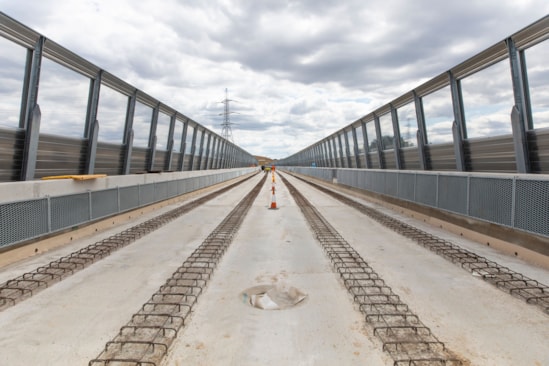On the deck of the Colne Valley viaduct July 2025