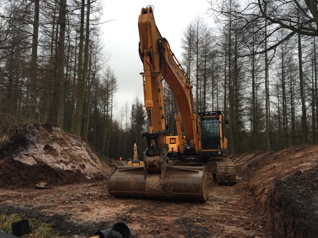 Building access road at Eden Brows land slip site