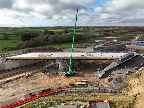 Image showing Perry Hill overbridge under construction near Calvert Nov 2023: Image showing Perry Hill overbridge under construction near Calvert Nov 2023