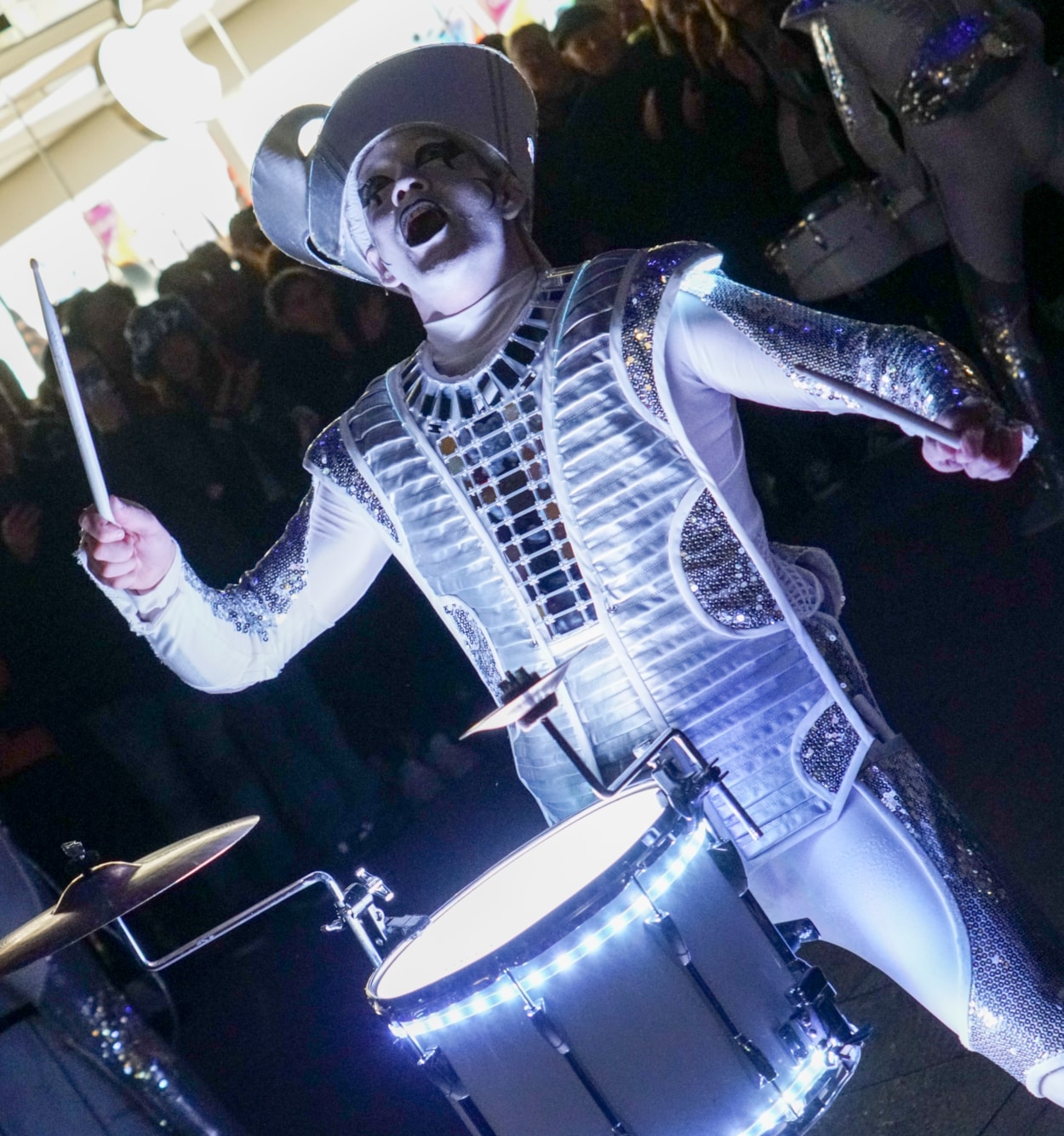 Light Night Leeds 2024: This year’s array of live street performances will also feature a giant Ghost Caribou, the return of the ever-popular Spark Drummers (pictured) and a fire-breathing dragon.