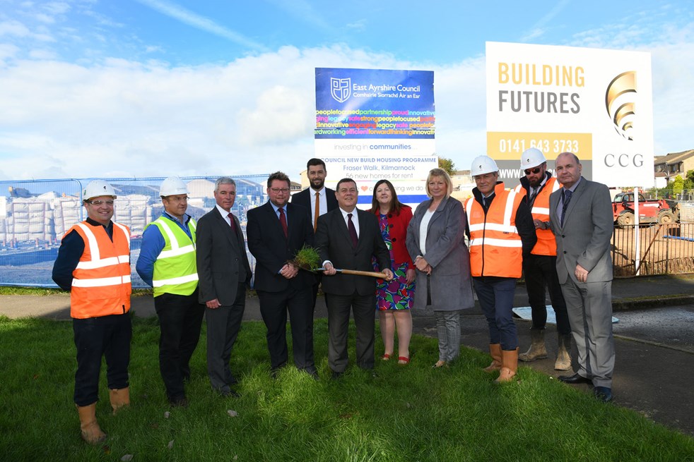 Ground breaking at new housing site in New Farm Loch