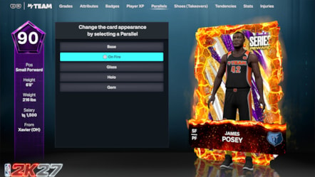 NBA 2K27 MyTEAM Player Cards Parallels