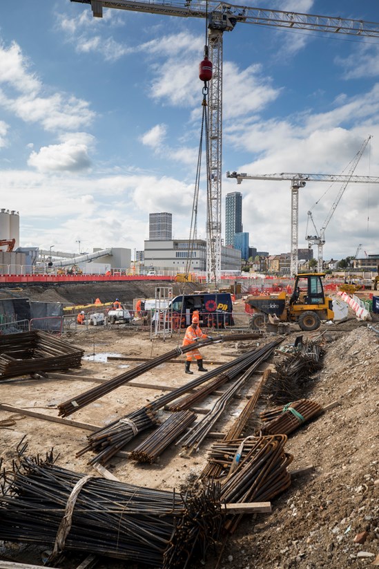 Construction progress at Old Oak Common, September2022-3