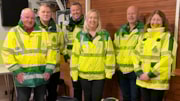Penicuik CFRs: Sandy Wann, John Innes, Kerstin Blom, Mark Halliday (Chairperson), Colin Mark and Yvonne Mitchell (Co-ordinator).