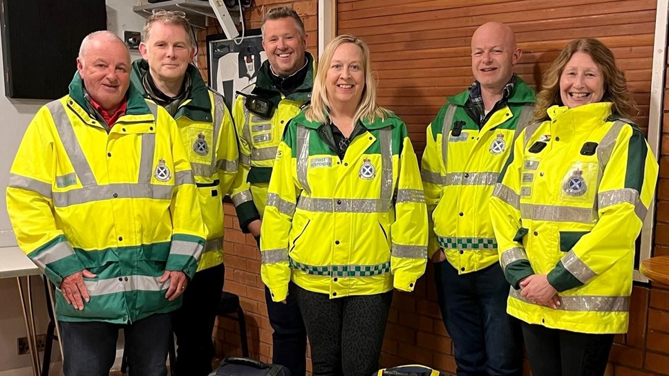 Sandy Wann, John Innes, Kerstin Blom, Mark Halliday (Chairperson), Colin Mark and Yvonne Mitchell (Co-ordinator).