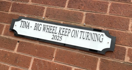 Image shows Tina nameplaque