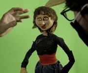 Disabled artists working with puppets for their videos