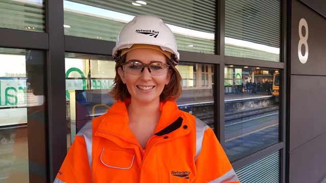 Network Rail’s ‘orange army’ will be working day and night in Cardiff and across the Valleys this festive season to deliver Railway Upgrade Plan: Zoe O'Brien