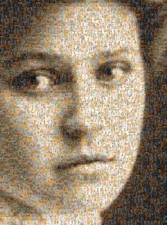 Birmingham New Street art work to celebrate 100 years of women's suffrage: Example of a photo mosaic similar to one appearing at Birmimgham New Street