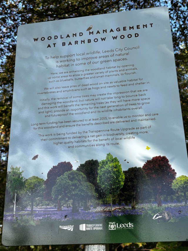 Barnbow Woods signage: Barnbow Woods signage