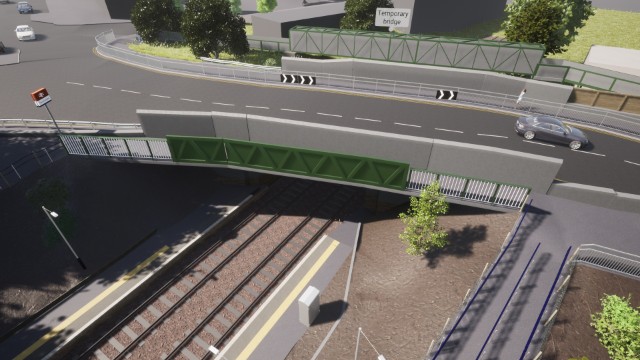 Artist's Impression of the new Thornliebank Road bridge (OB44)
