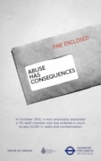 TfL Graphic - Abuse has consequences fine: TfL Graphic - Abuse has consequences fine