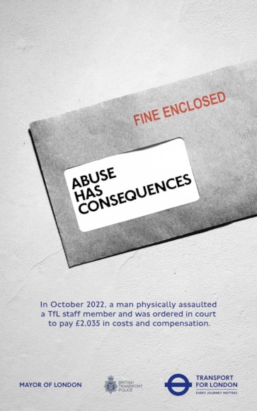 TfL Graphic - Abuse has consequences fine