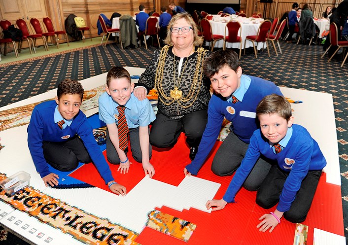 Lord Mayor’s Lego Crest fundraising challenge given helping hand from city school children: immaculateheart1.jpg