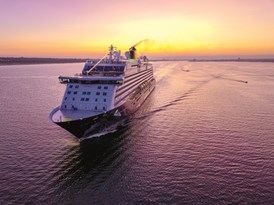 SHP Spirit of Discovery EXT 13531b: Saga Cruises' Spirit of Discovery sunset at sea