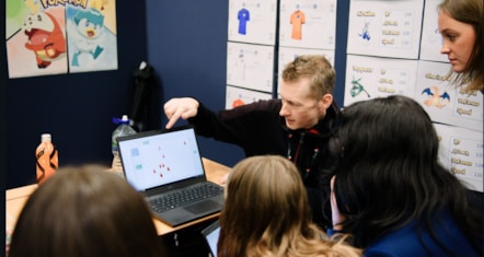 Students explore how data analysis can help make informed business decisions at the 2024 TeenTech Lancashire Festival