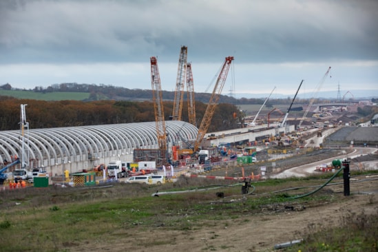 Construction progress at the Sheephouse Wood bat mitigation structure Nov 2025
