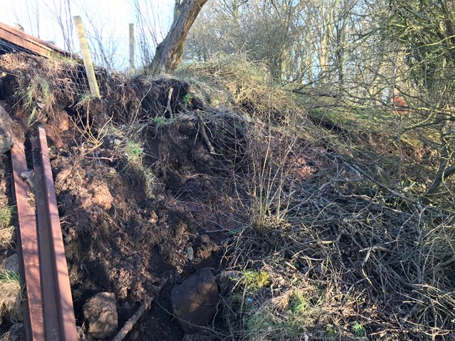 Dutton viaduct landslip March 2020 4