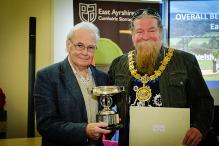 Mr Welsh with former Provost Todd