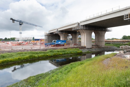 River Cole realignment under M42 Coleshill South viaduct