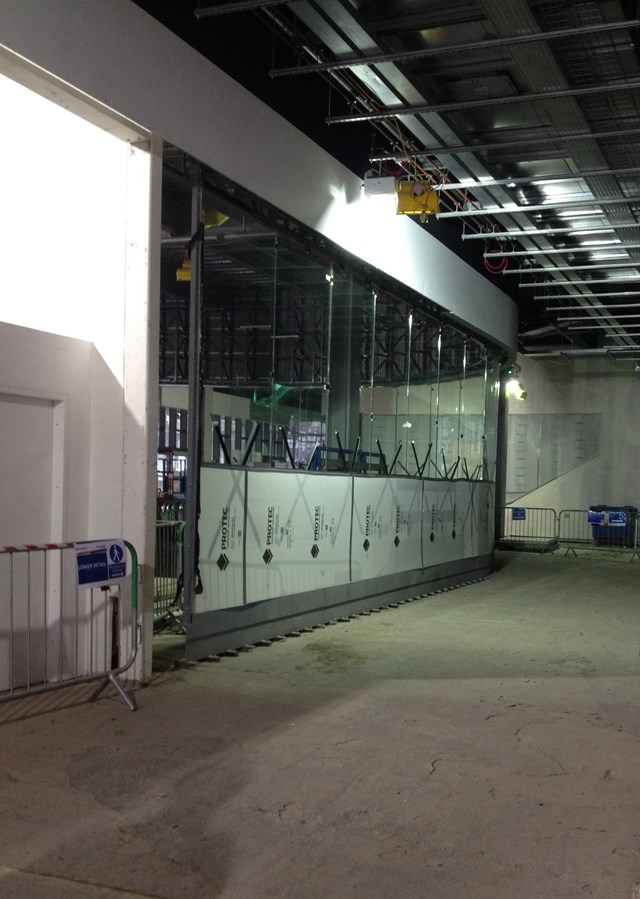 Shop fronts in the new concourse area of Birmingham New Street station