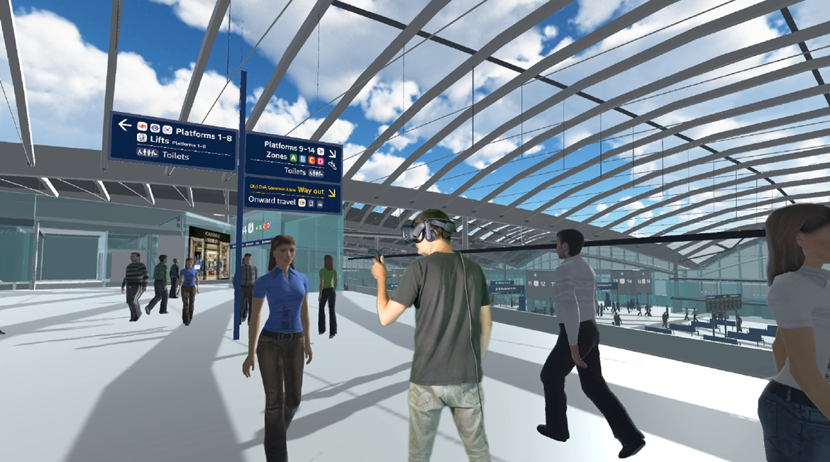 Virtual Reality brings HS2 station to life years ahead of opening: HS2 Greenscreen 2
