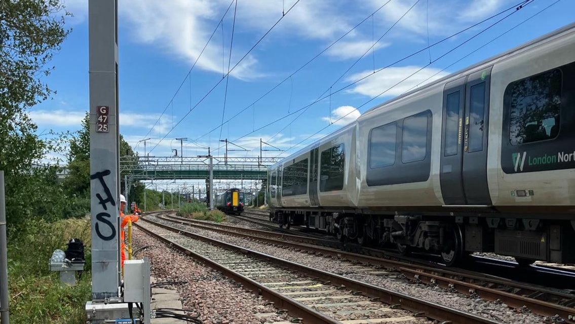 Denbigh Hall Junction North train movement