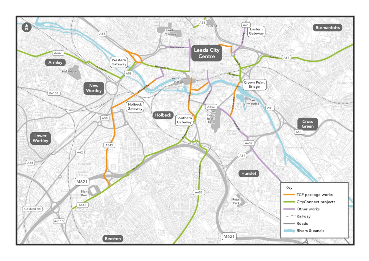 Cycle routes map