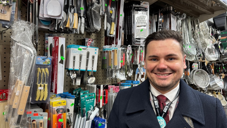 Councillor Joshua Roberts on the day of action