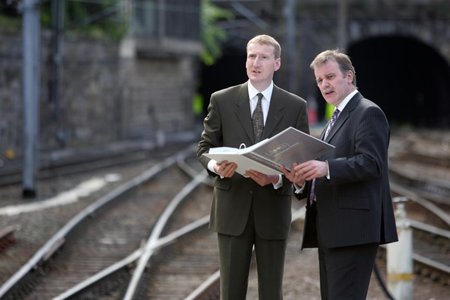 Airdrie-Bathgate Railway Bill: Transport Minister, Tavish Scott and Network Rail's Director, Scotland, Ron McAulay discuss the new railway Bill