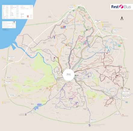 Bristol network map