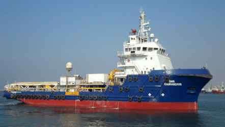 Platform supply vessel DMS Courageous.