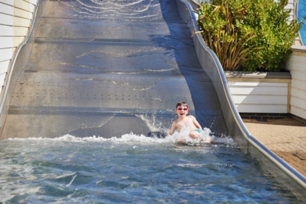 Blue Dolphin outdoor pool slide