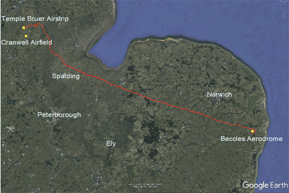 AAIB Report: Flight Design CT2K (G-CBDJ), fatal accident, 24 March 2022: G-CBDJ Fig 2