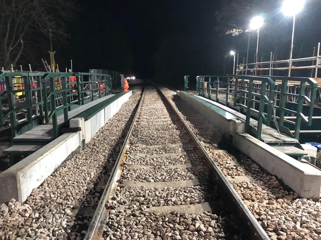 New track at Yetminster river bridge