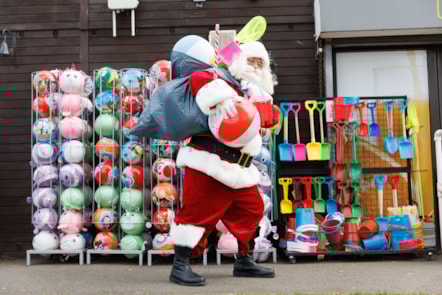 Santa stocks up on presents at Seton Sands