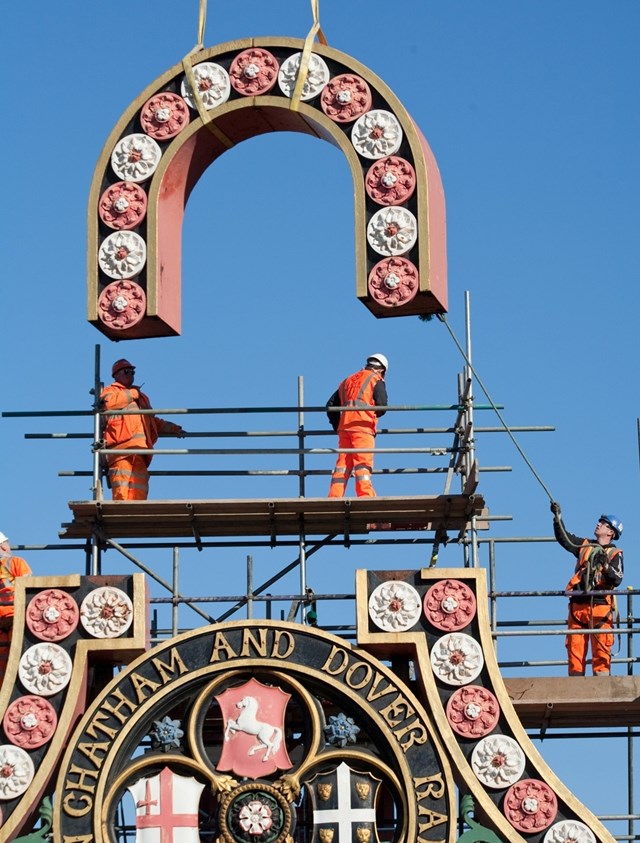 Historic cartouches return to Blackfriars station