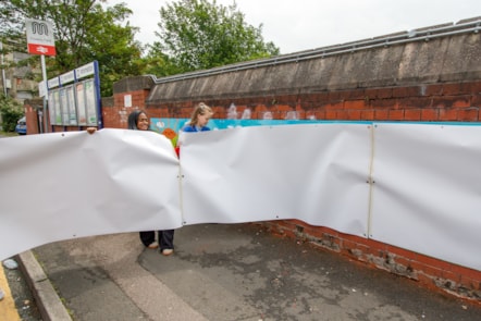 An image of the artwork created by pupils at Flowery Field Primary School