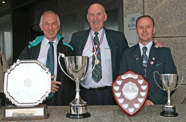 Bus driver of the Year, Paul Cleaver 2009: Bus driver of the Year, Paul Cleaver (centre), celebrates his win with driver colleagues Andy Sykes and Mike Williams (left to right).