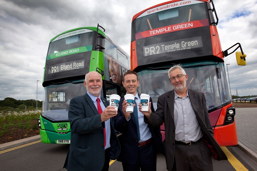 New hybrid electric buses added to successful Leeds park and ride  : r-lcllrfirthmartinhirstfirstwestyorkshirecllrlewis.jpg