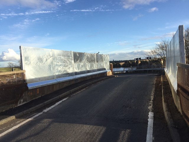 Crosshill Road bridgeworks completed: Crosshill Road Parapet work completed near Lenzie