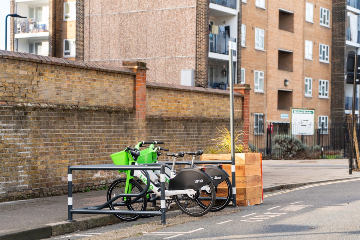 London Fields corral with planters