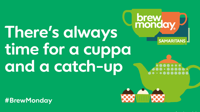 Network Rail’s Southern region is beating the Monday blues this ‘Brew Monday’ by hosting a pop-up at London Waterloo and Guildford stations in partnership with Samaritans: Brew Monday twitter digi card