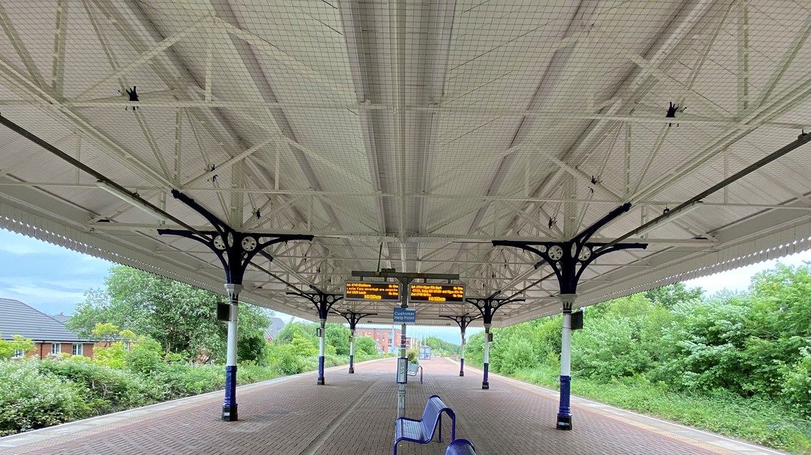 Walkden station canopy centre