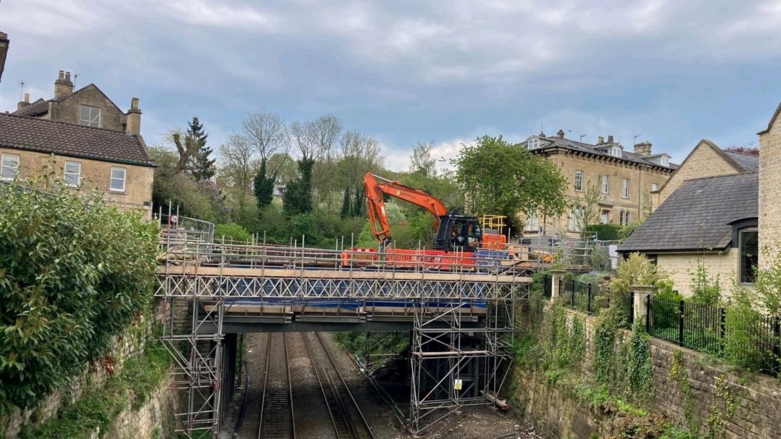 Network Rail thanks residents and motorists as replaced Bradford-on-Avon railway bridge is almost ready to reopen to traffic: The bridge at Bradford on Avon is being replaced