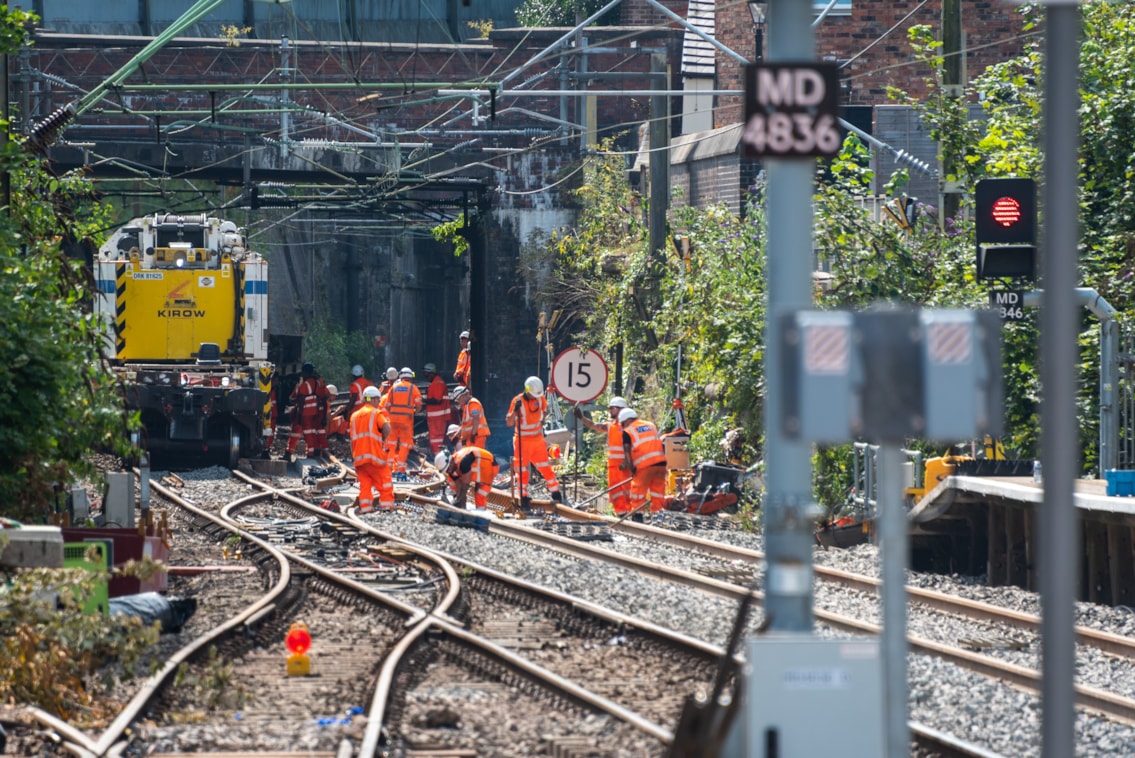 Switches and crossings installed in Macclesfield August 2025